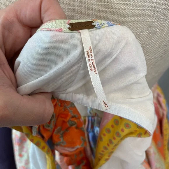 FREE PEOPLE AS IT WAS SET LARGE SKIRT BRA TOP RUFFLE COLORFUL - Picture 13 of 13